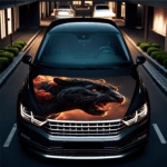 Folie Capota Auto "Hood Art" rezistenta la exterior, marime L (180 x 130cm) - Cod: AVX-CAPOTA-028L - imagine 3