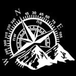 Sticker autoadeziv pentru vehicule Off Road, model "Kompass", dimensiune 44 x 55 cm, culoare Alba - imagine 4