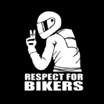 Sticker autoadeziv pentru vehicule Off Road, model "Respect For Bikers", dimensiune 17 x 12 cm, culoare Alba - imagine 3