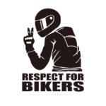 Sticker autoadeziv pentru vehicule Off Road, model "Respect For Bikers", dimensiune 17 x 12 cm, culoare Neagra - imagine 3