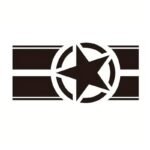 Sticker autoadeziv pentru vehicule Off Road, model "Army Star", dimensiune 90 x 43 cm, culoare Neagra - imagine 3