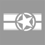 Sticker autoadeziv pentru vehicule Off Road, model "Army Star", dimensiune 90 x 43 cm, culoare Alba - imagine 3