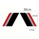 Sticker autoadeziv Tuning, model "Racing Flag", dimensiune 30 x 24 x 17 cm, culoare Negru/Argintiu/Rosu - imagine 4