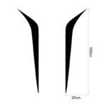 Set 2 stickere autoadezive Tuning, model "Hood Stripes V2", dimensiune 100 x 26 cm, culoare Alba - imagine 3