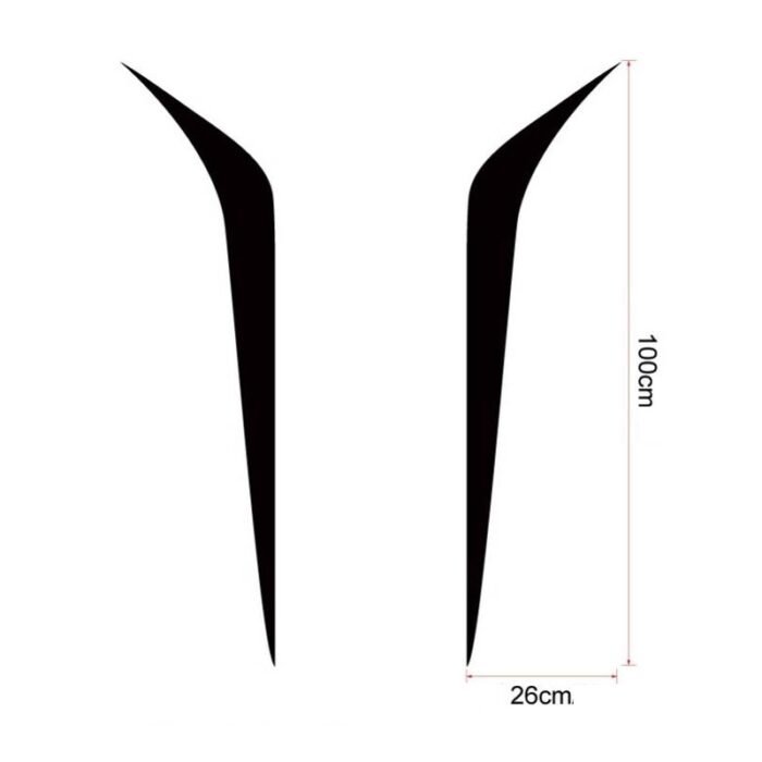 Set 2 stickere autoadezive Tuning, model "Hood Stripes V2", dimensiune 100 x 26 cm, culoare Alba - imagine 3