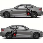 Set 2 stickere autoadezive Tuning in doua culori, model "Gorilla", dimensiune 70 x 47 cm, culoare Negru + Rosu - imagine 3