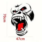 Set 2 stickere autoadezive Tuning in doua culori, model "Gorilla", dimensiune 70 x 47 cm, culoare Negru + Rosu - imagine 5