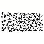 Set 2 stickere autoadezive Tuning in doua culori, model "Paint Stains", dimensiune 97 x 47 cm, culoare Negru + Rosu - imagine 4