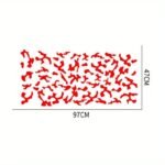 Set 2 stickere autoadezive Tuning in doua culori, model "Paint Stains", dimensiune 97 x 47 cm, culoare Negru + Rosu - imagine 7