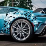 Set 2 stickere autoadezive Tuning in doua culori, model "Paint Stains", dimensiune 97 x 47 cm, culoare Negru + Alb - imagine 3