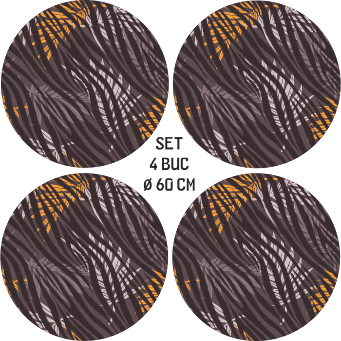 Set 4 Folii Imprimate Outdoor cu EcoSolvent, autoadezive, pentru decorarea jantelor auto, dimetru 60 cm, model FJT-03 - imagine 3