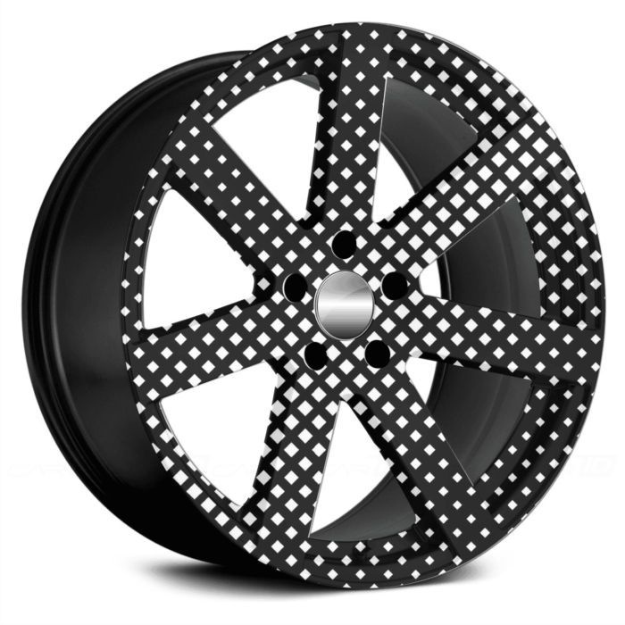 Set 4 Folii Imprimate Outdoor cu EcoSolvent, autoadezive, pentru decorarea jantelor auto, dimetru 60 cm, model FJT-05 - imagine 4