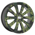 Set 4 Folii Imprimate Outdoor cu EcoSolvent, autoadezive, pentru decorarea jantelor auto, dimetru 60 cm, model FJT-07 - imagine 3