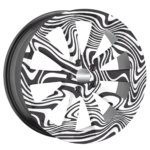 Set 4 Folii Imprimate Outdoor cu EcoSolvent, autoadezive, pentru decorarea jantelor auto, dimetru 60 cm, model FJT-09 - imagine 4