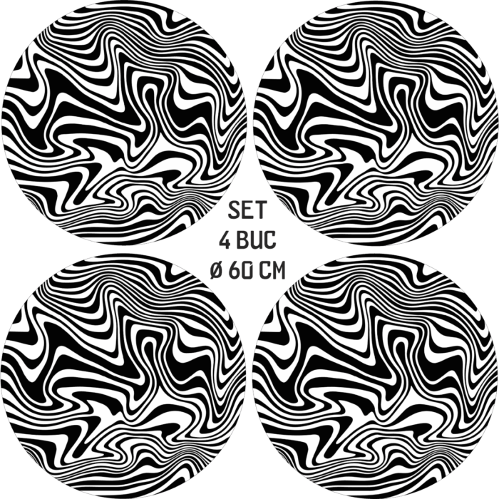 Set 4 Folii Imprimate Outdoor cu EcoSolvent, autoadezive, pentru decorarea jantelor auto, dimetru 60 cm, model FJT-09 - imagine 5