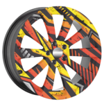 Set 4 Folii Imprimate Outdoor cu EcoSolvent, autoadezive, pentru decorarea jantelor auto, dimetru 60 cm, model FJT-13 - imagine 4