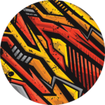 Set 4 Folii Imprimate Outdoor cu EcoSolvent, autoadezive, pentru decorarea jantelor auto, dimetru 60 cm, model FJT-13 - imagine 6