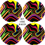 Set 4 Folii Imprimate Outdoor cu EcoSolvent, autoadezive, pentru decorarea jantelor auto, dimetru 60 cm, model FJT-15 - imagine 5