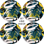 Set 4 Folii Imprimate Outdoor cu EcoSolvent, autoadezive, pentru decorarea jantelor auto, dimetru 60 cm, model FJT-16 - imagine 5