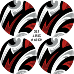 Set 4 Folii Imprimate Outdoor cu EcoSolvent, autoadezive, pentru decorarea jantelor auto, dimetru 60 cm, model FJT-17 - imagine 5