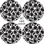 Set 4 Folii Imprimate Outdoor cu EcoSolvent, autoadezive, pentru decorarea jantelor auto, dimetru 60 cm, model FJT-18 - imagine 5