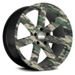 Set 4 Folii Imprimate Outdoor cu EcoSolvent, autoadezive, pentru decorarea jantelor auto, dimetru 60 cm, model FJT-19 - imagine 3