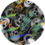 Set 4 Folii Imprimate Outdoor cu EcoSolvent, autoadezive, pentru decorarea jantelor auto, dimetru 60 cm, model FJT-20 - imagine 6