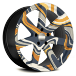 Set 4 Folii Imprimate Outdoor cu EcoSolvent, autoadezive, pentru decorarea jantelor auto, dimetru 60 cm, model FJT-21 - imagine 3