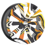 Set 4 Folii Imprimate Outdoor cu EcoSolvent, autoadezive, pentru decorarea jantelor auto, dimetru 60 cm, model FJT-21 - imagine 4