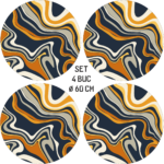 Set 4 Folii Imprimate Outdoor cu EcoSolvent, autoadezive, pentru decorarea jantelor auto, dimetru 60 cm, model FJT-21 - imagine 5