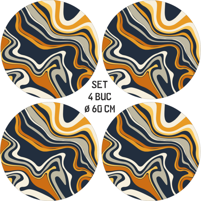 Set 4 Folii Imprimate Outdoor cu EcoSolvent, autoadezive, pentru decorarea jantelor auto, dimetru 60 cm, model FJT-21 - imagine 5