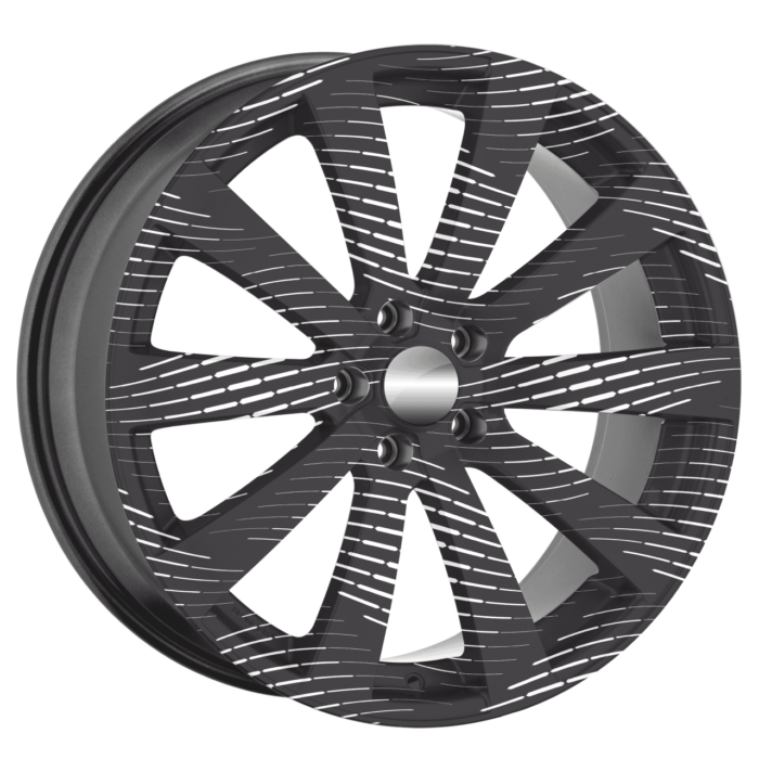 Set 4 Folii Imprimate Outdoor cu EcoSolvent, autoadezive, pentru decorarea jantelor auto, dimetru 60 cm, model FJT-23 - imagine 4