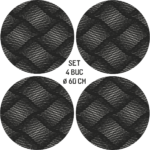 Set 4 Folii Imprimate Outdoor cu EcoSolvent, autoadezive, pentru decorarea jantelor auto, dimetru 60 cm, model FJT-23 - imagine 5