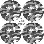 Set 4 Folii Imprimate Outdoor cu EcoSolvent, autoadezive, pentru decorarea jantelor auto, dimetru 60 cm, model FJT-24 - imagine 5