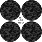 Set 4 Folii Imprimate Outdoor cu EcoSolvent, autoadezive, pentru decorarea jantelor auto, dimetru 60 cm, model FJT-25 - imagine 5