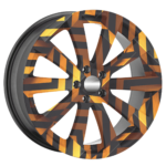 Set 4 Folii Imprimate Outdoor cu EcoSolvent, autoadezive, pentru decorarea jantelor auto, dimetru 60 cm, model FJT-30 - imagine 4