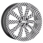 Set 4 Folii Imprimate Outdoor cu EcoSolvent, autoadezive, pentru decorarea jantelor auto, dimetru 60 cm, model FJT-32 - imagine 4