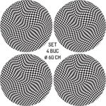 Set 4 Folii Imprimate Outdoor cu EcoSolvent, autoadezive, pentru decorarea jantelor auto, dimetru 60 cm, model FJT-32 - imagine 5