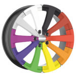 Set 4 Folii Imprimate Outdoor cu EcoSolvent, autoadezive, pentru decorarea jantelor auto, dimetru 60 cm, model FJT-35 - imagine 4