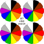 Set 4 Folii Imprimate Outdoor cu EcoSolvent, autoadezive, pentru decorarea jantelor auto, dimetru 60 cm, model FJT-35 - imagine 5