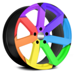 Set 4 Folii Imprimate Outdoor cu EcoSolvent, autoadezive, pentru decorarea jantelor auto, dimetru 60 cm, model FJT-36 - imagine 3