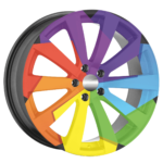 Set 4 Folii Imprimate Outdoor cu EcoSolvent, autoadezive, pentru decorarea jantelor auto, dimetru 60 cm, model FJT-36 - imagine 4