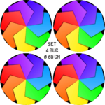 Set 4 Folii Imprimate Outdoor cu EcoSolvent, autoadezive, pentru decorarea jantelor auto, dimetru 60 cm, model FJT-36 - imagine 6