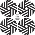 Set 4 Folii Imprimate Outdoor cu EcoSolvent, autoadezive, pentru decorarea jantelor auto, dimetru 60 cm, model FJT-37 - imagine 5