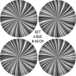 Set 4 Folii Imprimate Outdoor cu EcoSolvent, autoadezive, pentru decorarea jantelor auto, dimetru 60 cm, model FJT-38 - imagine 5