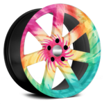 Set 4 Folii Imprimate Outdoor cu EcoSolvent, autoadezive, pentru decorarea jantelor auto, dimetru 60 cm, model FJT-39 - imagine 4