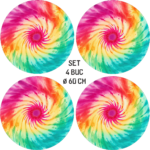 Set 4 Folii Imprimate Outdoor cu EcoSolvent, autoadezive, pentru decorarea jantelor auto, dimetru 60 cm, model FJT-39 - imagine 5