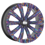 Set 4 Folii Imprimate Outdoor cu EcoSolvent, autoadezive, pentru decorarea jantelor auto, dimetru 60 cm, model FJT-42 - imagine 4