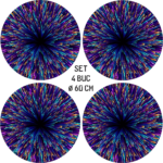 Set 4 Folii Imprimate Outdoor cu EcoSolvent, autoadezive, pentru decorarea jantelor auto, dimetru 60 cm, model FJT-42 - imagine 5