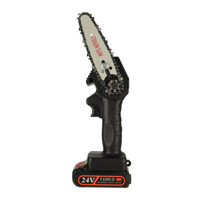 Mini ferastrau electric cu lant, baterie de 24V si valiza de transport - imagine 12